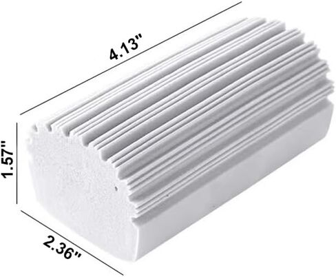 2 Pack Damp Dusting Sponge Duster, Sponge Cleaning Brush, Reusable Household Cleaner Sponges Tool for Cleaning Blinds, floorboards, Fan Blades, Glass, Window Track Grooves, Grey in Saudi Arabia