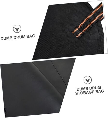 Abaodam Dumb Drum Storage Bag with Drumstick Pocket Lightweight Percussion Instrument Carrying Case 14.37X14.37X0.27In Protective Musician Bag for Travel and Practice in Saudi Arabia