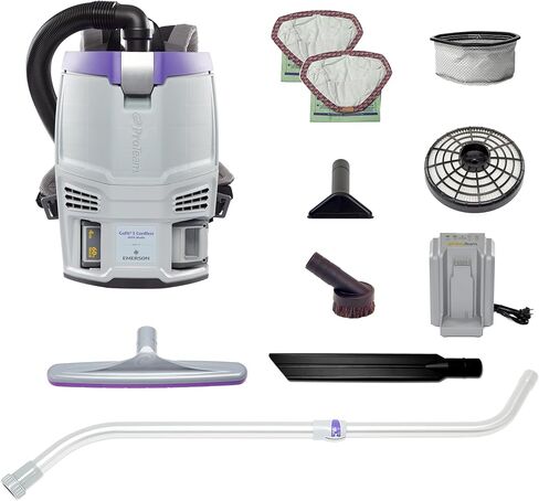 ProTeam GoFit 3 Commercial Backpack Vacuum with Xover Multi-Surface Telescoping Wand Tool Kit, 3 qt, Corded in Saudi Arabia