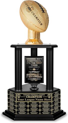 كأس TrophySmack Fantasy لكرة القدم - 19 عامًا دائمًا - جائزة بطولة قابلة للتخصيص مقاس 26-36 بوصة مع نقوش مجانية in Kuwait