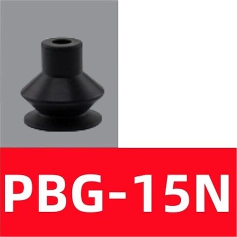 Vacuum Sucker PBG-10A/15A/20/30/40/50 Double-Layer Silicone Rubber Manipulator Pneumatic Suction Nozzle(PBG-15N X 5PCS) in Saudi Arabia