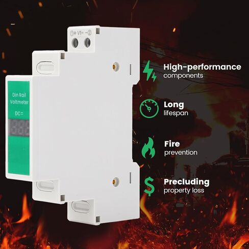 DC Digital Voltmeter DIN Rail Mount LED Display Switching Output DC 11V-310V Full Isolation in Saudi Arabia