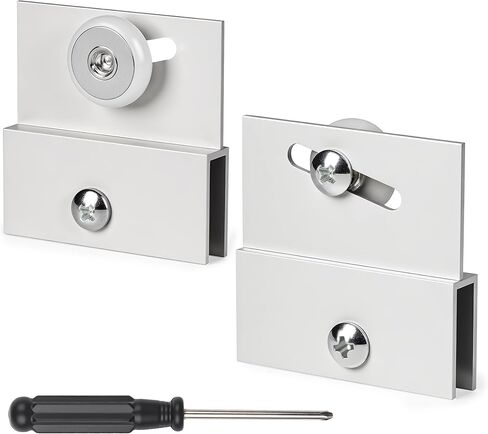 2 Pcs Shower Door Rollers,M 6054 Sliding Glass Door Rollers – Frameless Shower Door Top Bracket Roller Assembly with 3/4" Shower Doors Wheels, Ball Bearings, Chrome Aluminum for Sliding Glass Door in Kuwait