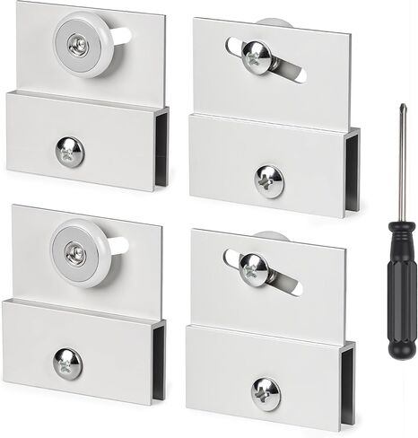 2 Pcs Shower Door Rollers,M 6054 Sliding Glass Door Rollers – Frameless Shower Door Top Bracket Roller Assembly with 3/4" Shower Doors Wheels, Ball Bearings, Chrome Aluminum for Sliding Glass Door in Kuwait