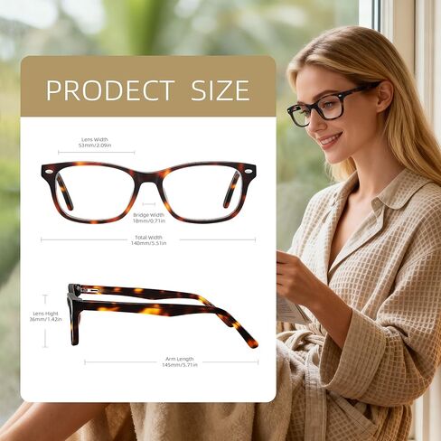Classic Reading Glasses for Women&Men - Acetate Tortoise - Roma Readers Chic & Modern Design FF-6037 in Saudi Arabia
