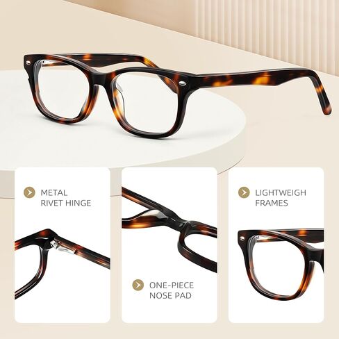 Classic Reading Glasses for Women&Men - Acetate Tortoise - Roma Readers Chic & Modern Design FF-6037 in Saudi Arabia