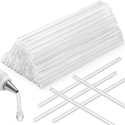 KISEER 100 Pack Clear 0.27 x 4 Inch Mini Size Hot Glue Sticks Universal Fit Glue Gun for Bond Wood Plastic Fabric Foam DIY Craft Projects Home Decorations and Sealing in Saudi Arabia
