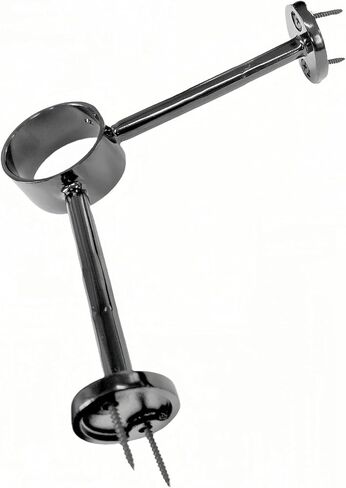 Vertical Installation Stainless Steel Bar & Floor Mount Combination Foot Rail Bracket ,Fits 50.8mm/2inch OD Bar Foot Rail Tubing Furniture Hardware with Screws (Matte Black) in Saudi Arabia