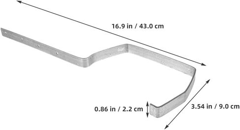Heavy Duty Gutter Support Brackets 16.93 Inch Metal Roof Gutter Hangers for Sagging Prevention and Efficient Rainwater Drainage Durable Guttering Brackets for Residential & Commercial Use in Saudi Arabia