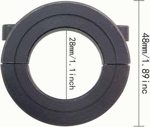 2PCS Steel Split Retaining Ring Carbon Steel Office Chair Sag Fixing Clamp Heavy Duty High Lock Bracket ID 28 x OD 48 x Thickness 15 for Lift Chair Repair in Saudi Arabia