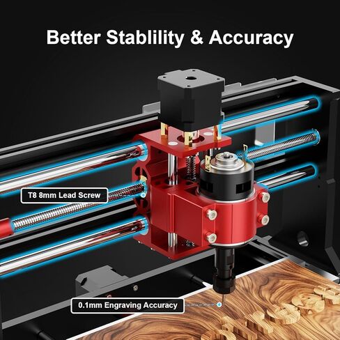 TTC3018 Pro CNC Router Machine,Desktop CNC Engraving Machine Upgraded 3-Axis Engraving All-Metal Milling Machine for Wood Acrylic MDF Nylon,300mmX180mmX40mm Working Area in Kuwait