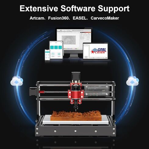 TTC3018 Pro CNC Router Machine,Desktop CNC Engraving Machine Upgraded 3-Axis Engraving All-Metal Milling Machine for Wood Acrylic MDF Nylon,300mmX180mmX40mm Working Area in Kuwait