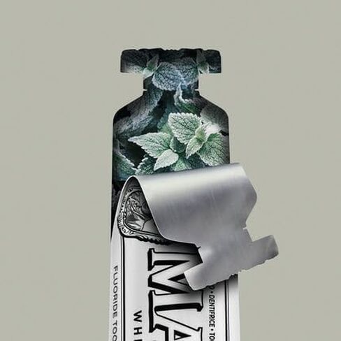 Marvs Smokers Toothpaste – Whitening Toothpaste for Tobacco & Coffee Stain Removal | Enamel Safe, Fresh Breath, Intense Mint | Travel Size 85ml (3oz) | Made in Italy in Saudi Arabia