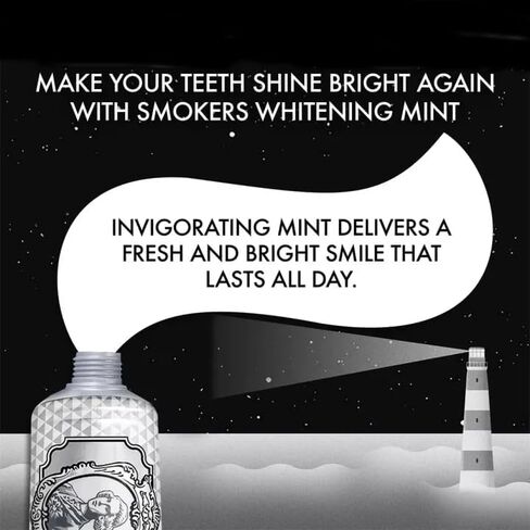 Marvs Smokers Toothpaste – Whitening Toothpaste for Tobacco & Coffee Stain Removal | Enamel Safe, Fresh Breath, Intense Mint | Travel Size 85ml (3oz) | Made in Italy in Saudi Arabia