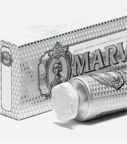Marvs Smokers Toothpaste – Whitening Toothpaste for Tobacco & Coffee Stain Removal | Enamel Safe, Fresh Breath, Intense Mint | Travel Size 85ml (3oz) | Made in Italy in Saudi Arabia