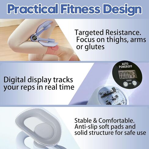 Hip Thigh Trainer, 360°Adjustable Pelvic Floor Exercise with LED Display, Inner Thigh Workout & Postpartum Recovery for Women, Home Gym Equipment for Hip, Leg, Arm in Saudi Arabia