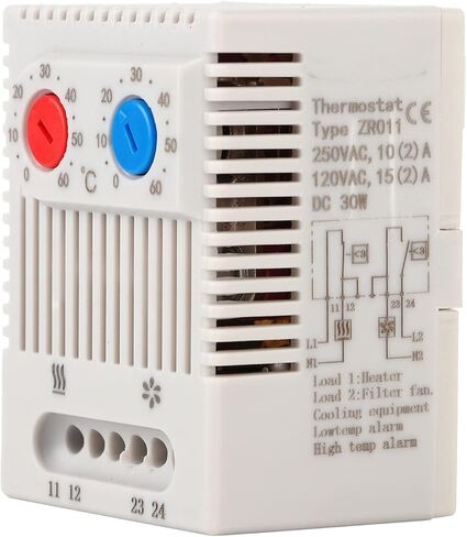 Adjustable Mechanical Thermostat Switch, Impact Resistance, 35mm DIN Rail (ZR011) in Kuwait
