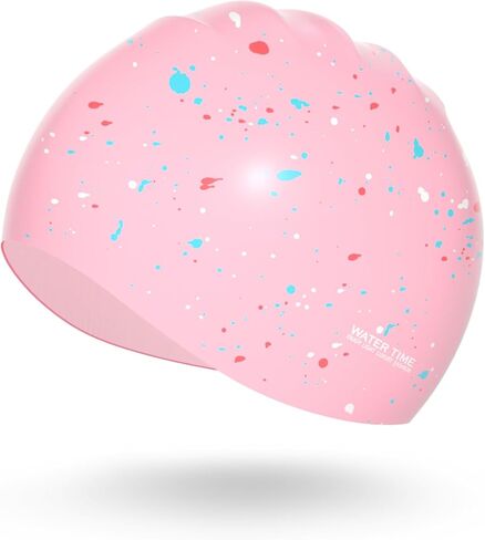 WATERTIME Unisex Soft Silicone Swim Cap for Women and Men, Intensive Training Comfortable Non-Slip Long Hair Swimming Hat in Kuwait