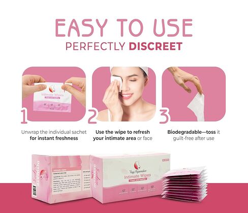 Vagy Rejuvenation Intimate Feminine Wipes – Hypoallergenic Wipes for Women with Aloe & Vitamin E – pH-Balanced, Biodegradable, Travel-Friendly – Feminine Hygiene Post-Workout & Daily Use (30 Count) in Saudi Arabia