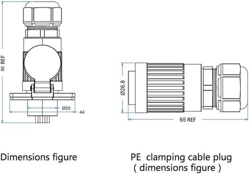 2 pin power signal circular connector male waterproof outdoor IP67 M20 in Saudi Arabia