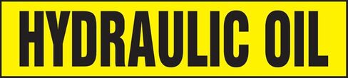 Accuform Signs LCHL588 Safety Label, Legend "Hydraulic Oil", 2" Length x 9" Width x 0.006" Thickness, Adhesive Dura-Vinyl, Black on Yellow in Saudi Arabia