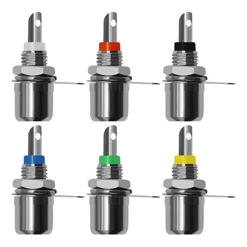 fengpeng 20/100/500PCS Panel Mount Connector Female Socket Adapter Audio Plug Bulkhead Nickel Plated(Blue,20PCS) in Saudi Arabia
