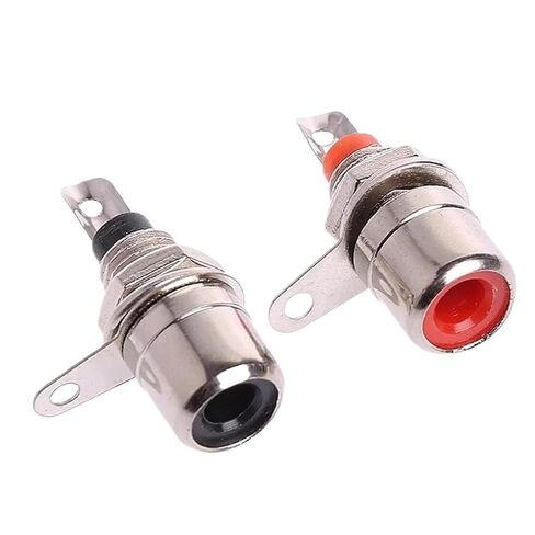 fengpeng 20/100/500PCS Panel Mount Connector Female Socket Adapter Audio Plug Bulkhead Nickel Plated(Blue,20PCS) in Saudi Arabia