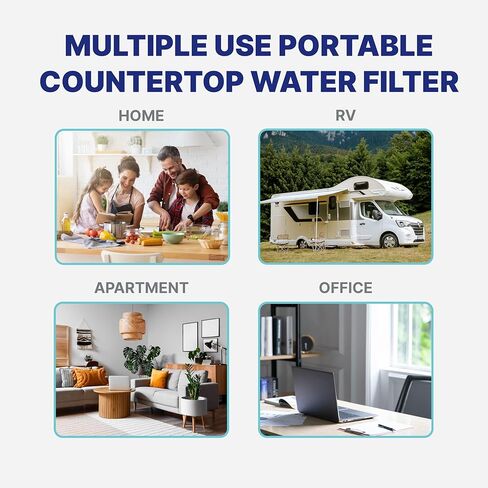 NU Aqua 8-Stage Reverse Osmosis Water Filter System Countertop RO with UV | Sediment, Carbon, Mesh & RO Water Membrane Filters | Touch Display w/Water Quality Indicator & Multi Cup Sizes in Saudi Arabia