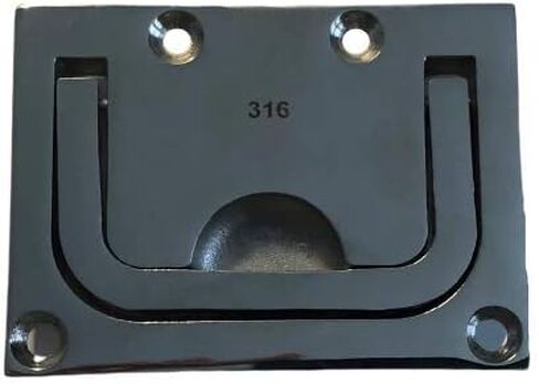 US Stainless Stainless Steel 316 Flush Fitting Lifting Pull 76mm x 56mm (3" x 2.2") Marine Grade in Saudi Arabia