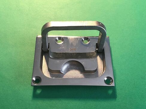 US Stainless Stainless Steel 316 Flush Fitting Lifting Pull 76mm x 56mm (3" x 2.2") Marine Grade in Saudi Arabia