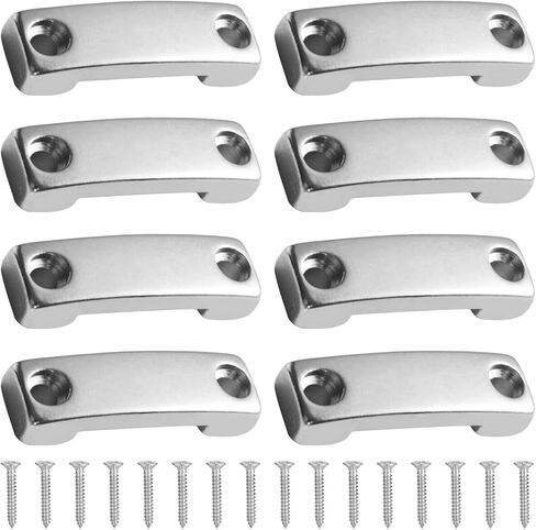 Marine Hardware 8 Pcs, Boat Connector Bridge, Strap Clamp, Belt Hook Hinge Bridge With Screws, Corrosion-Resistant Steel 316 Stainless, For 20 Mm And 25 Mm Webbing, Quality For Outdoor Use in Saudi Arabia