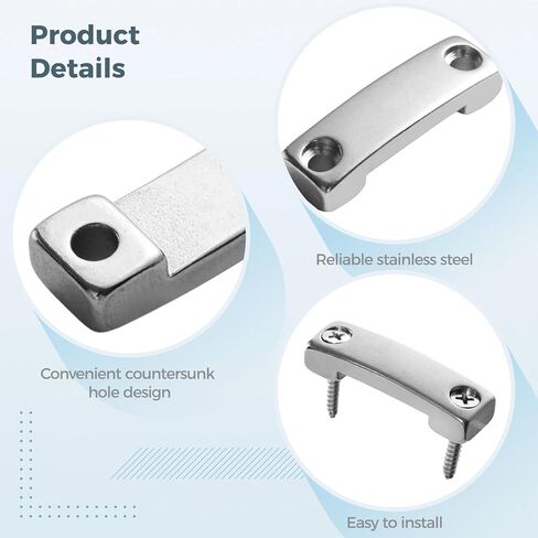 Marine Hardware 8 Pcs, Boat Connector Bridge, Strap Clamp, Belt Hook Hinge Bridge With Screws, Corrosion-Resistant Steel 316 Stainless, For 20 Mm And 25 Mm Webbing, Quality For Outdoor Use in Saudi Arabia