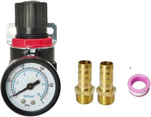 AR2000 1/4" Thread BSP Connector Pneumatic Air Compressor Pressure Regulator Reduction Valve Fittings(AR2000 w BT 10mm) in Saudi Arabia