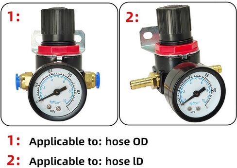 AR2000 1/4" Thread BSP Connector Pneumatic Air Compressor Pressure Regulator Reduction Valve Fittings(AR2000 w BT 10mm) in Saudi Arabia