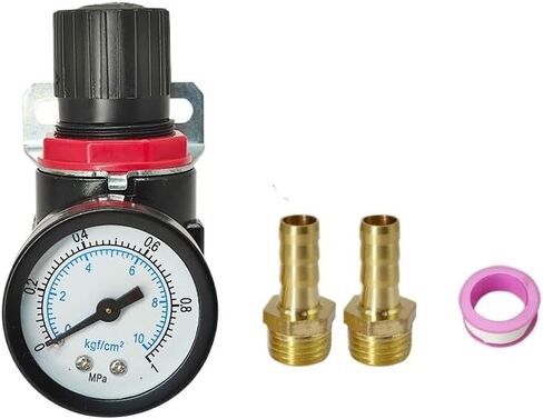 AR2000 1/4" Thread BSP Connector Pneumatic Air Compressor Pressure Regulator Reduction Valve Fittings(AR2000 w BT 10mm) in Saudi Arabia