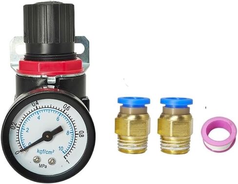 AR2000 1/4" Thread BSP Connector Pneumatic Air Compressor Pressure Regulator Reduction Valve Fittings(AR2000 w BT 10mm) in Saudi Arabia
