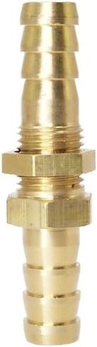 Pipe Hose Barb Bulkhead Brass Barbed Tube Pipe Fitting Coupler Connector Adapter For Fuel Gas Water Copper(8mm) in Saudi Arabia