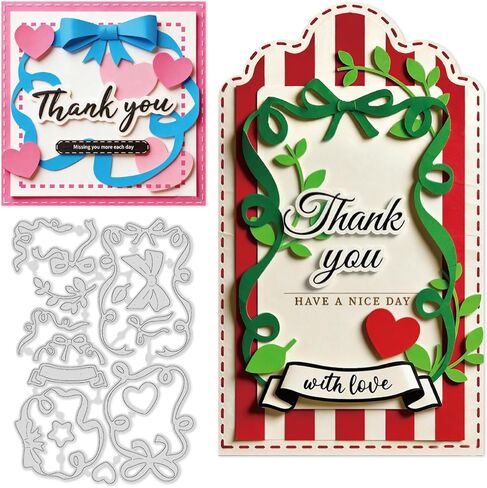 INFUNLY 3PCS Valentine's Day Word Die Cuts Metal Miss You Cutting Dies for Paper Craft DIY Decor Valentine Card Making Scrapbooking in Saudi Arabia