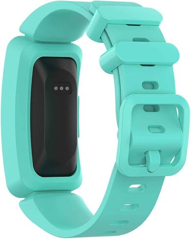 GVFM متوافق مع أحزمة Fitbit Ace 2 للأطفال بعمر 6 سنوات فما فوق، إكسسوارات سوار من السيليكون الناعم، أحزمة رياضية للفتيات متوافقة مع Fitbit Ace 2 (أزرق بحيرة) in Saudi Arabia
