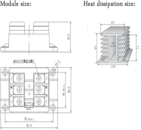 Single-Phase AC Power Electronic Thyristor Intelligent Voltage Regulation Module with Heatsink(DXTY-JL-40A) in Saudi Arabia