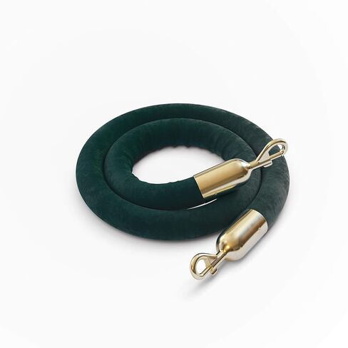 Montour Line Heavy-Duty Velvet Stanchion Rope Cotton Core, Specialty Colors, Post Queue Barrier for Movie Theaters, Grand Openings(8 ft, Dark Blue Rope with Satin Stainless Steel Snap Ends) in Saudi Arabia