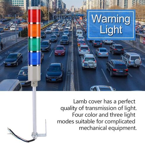 مؤشر ضوء برج الإنذار LED الصناعي باللون الأحمر والأخضر والأصفر والأزرق، 4 مصابيح LED فائقة السطوع لبرج أندون (110 فولت) in Saudi Arabia