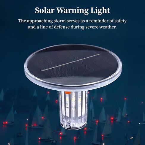 Solar Strobe Warning Light, LED Flashing Safety Light, Outdoor Emergency Warning Lamp with Switch for Construction Traffic Beacon Road Signs in Saudi Arabia