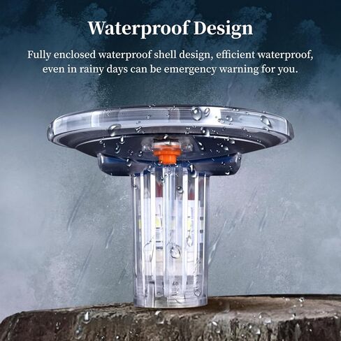 Solar Strobe Warning Light, LED Flashing Safety Light, Outdoor Emergency Warning Lamp with Switch for Construction Traffic Beacon Road Signs in Saudi Arabia