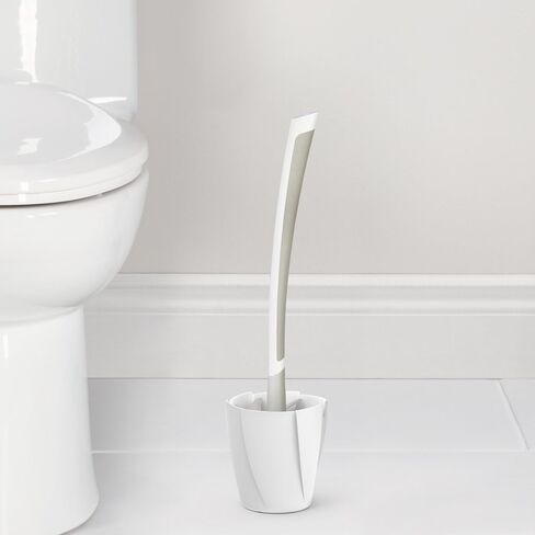 Better Living Products 17253 LOOEEZ Hygienic Toilet Squeegee/Brush, White with Grey in Saudi Arabia