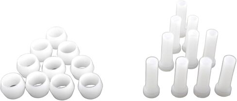 10PCS Water Filter Gooseneck Faucet Fittings 1/4 inch Pipe Sleeve Plug Plastic Sleeve Water Filter Line Fittings PE Pipe Plug End Cap Pipe Crimp White in Saudi Arabia