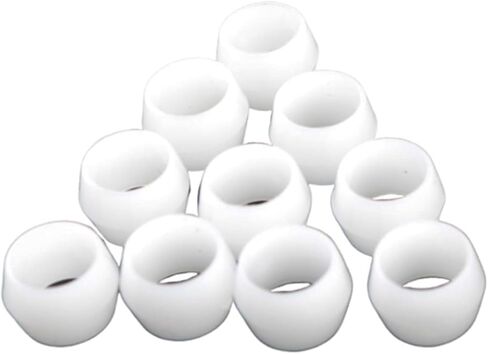 10PCS Water Filter Gooseneck Faucet Fittings 1/4 inch Pipe Sleeve Plug Plastic Sleeve Water Filter Line Fittings PE Pipe Plug End Cap Pipe Crimp White in Saudi Arabia