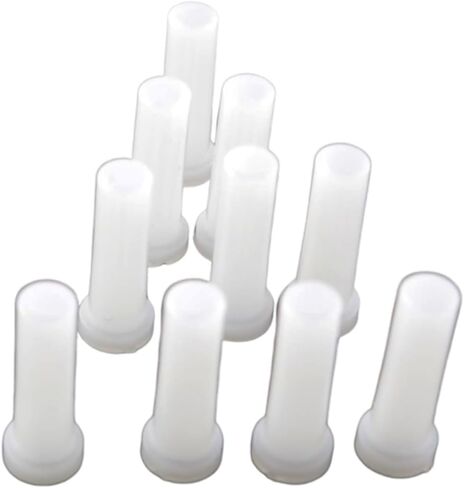 10PCS Water Filter Gooseneck Faucet Fittings 1/4 inch Pipe Sleeve Plug Plastic Sleeve Water Filter Line Fittings PE Pipe Plug End Cap Pipe Crimp White in Saudi Arabia