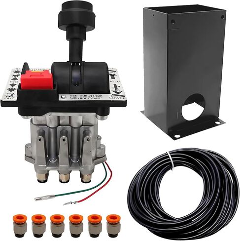 PTO Switch Control Dual Valve Air Set with Kickout Fit for Dump Pump Truck Tipper Hydraulic System, K90 Dual Valve with Console Tower 4 Gear,10m Air Tube,PTO Switch(Replace# AV-295 329358X 329219X) in Saudi Arabia