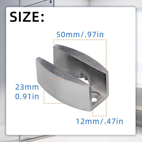 2 Pcs Bottom Guide for Sliding Shower Door, 304 Stainless Steel Sliding Shower Door Bottom, Bottom Guide Replacement for Frameless Sliding Glass Doors in Saudi Arabia